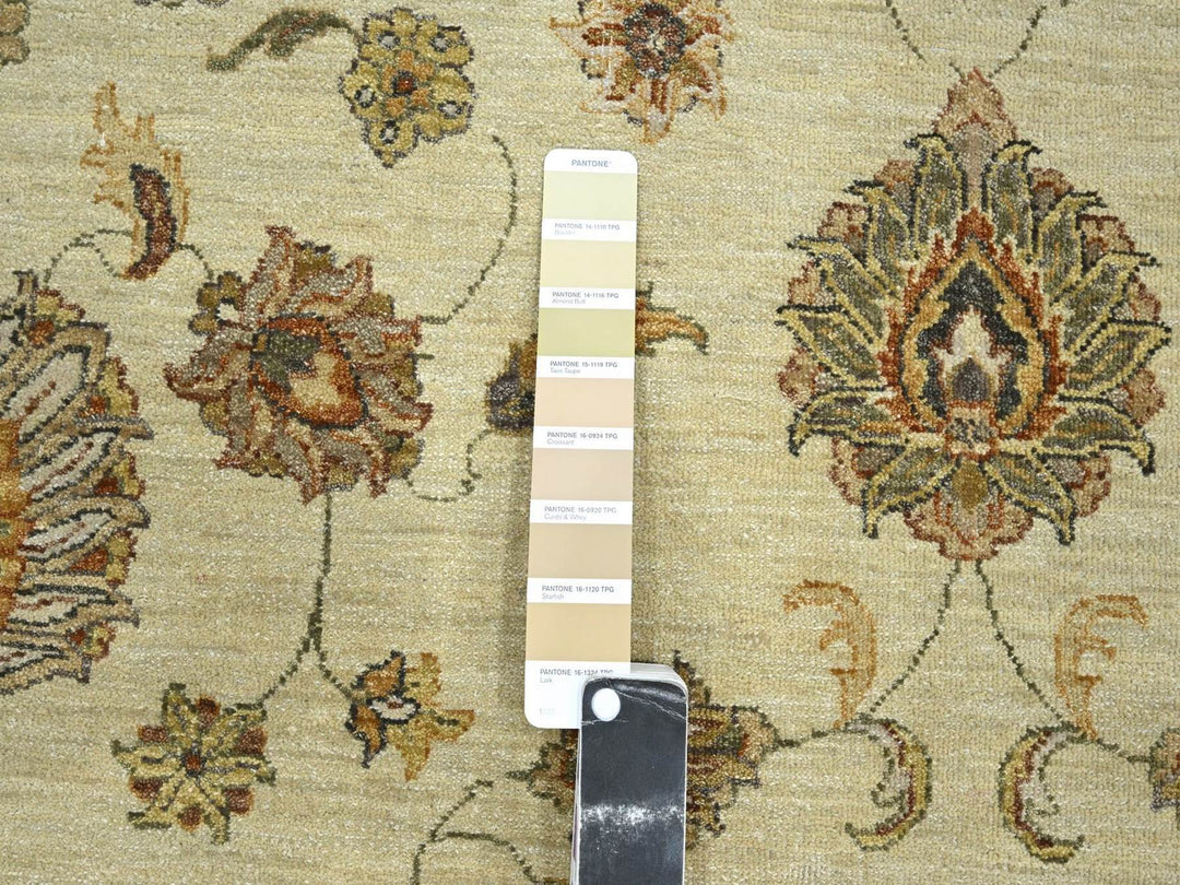 5'7" x 8'0" New Hand Knotted Ivory Wool Rectangle Oriental Rug - MOA10276358