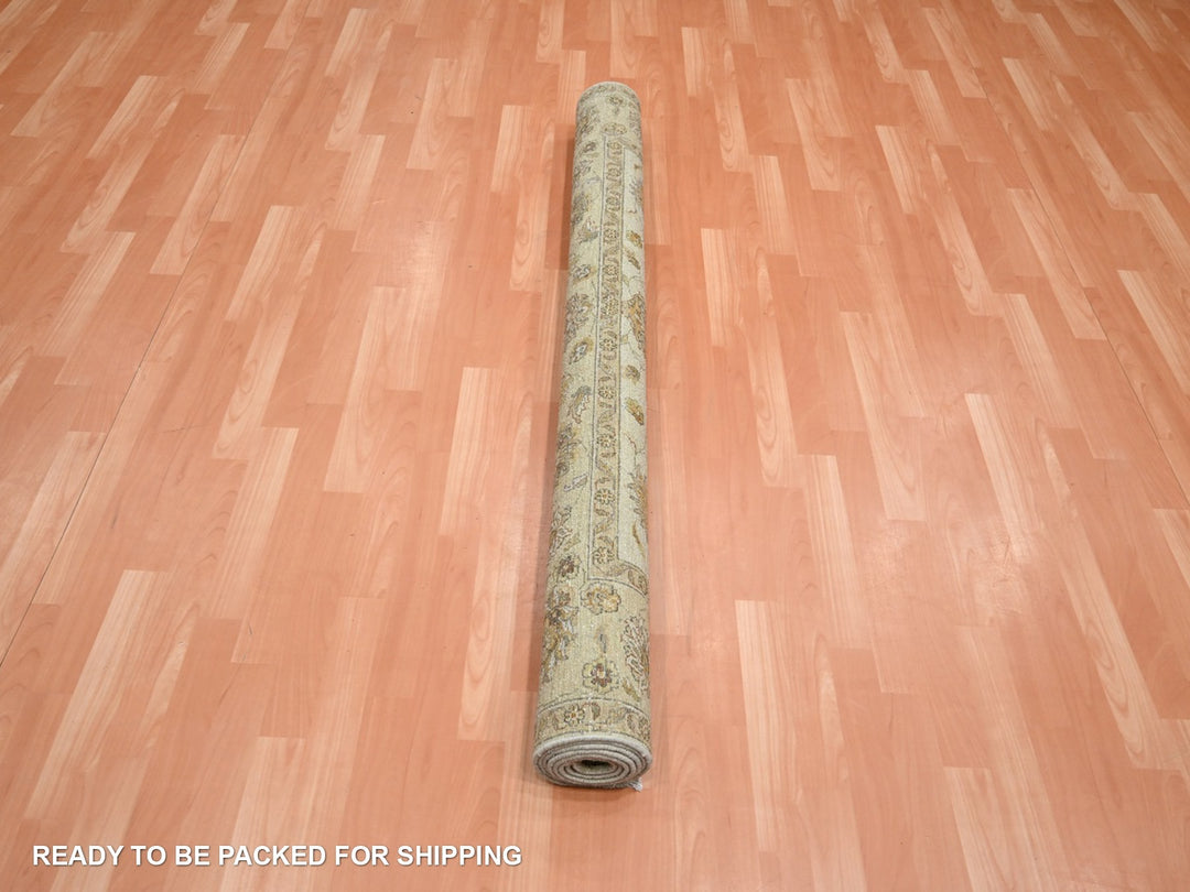 5'7" x 8'0" New Hand Knotted Ivory Wool Rectangle Oriental Rug - MOA10276358