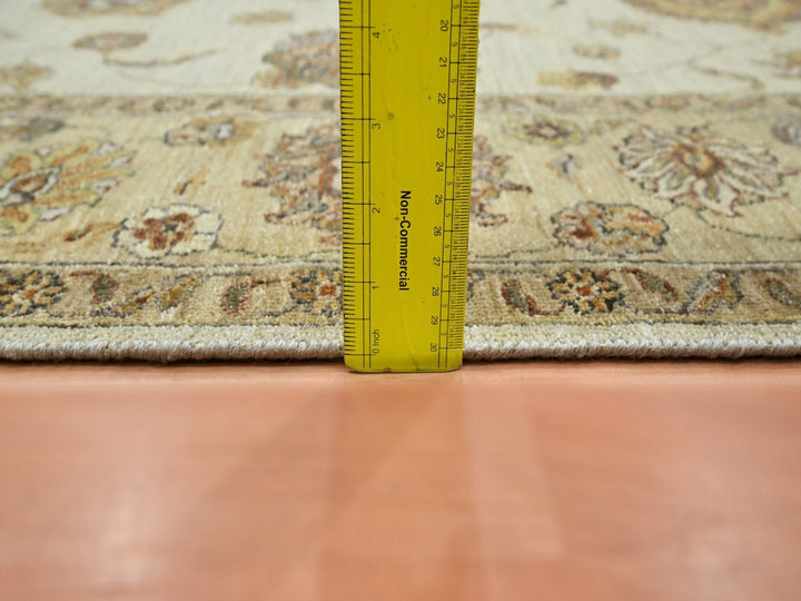 5'7" x 8'0" New Hand Knotted Ivory Wool Rectangle Oriental Rug - MOA10276358