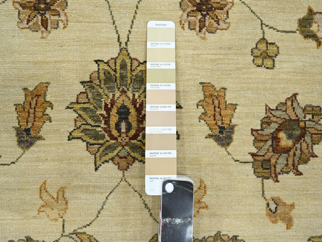 5'6" x 7'11" New Hand Knotted Ivory Wool Rectangle Oriental Rug - MOA10276359