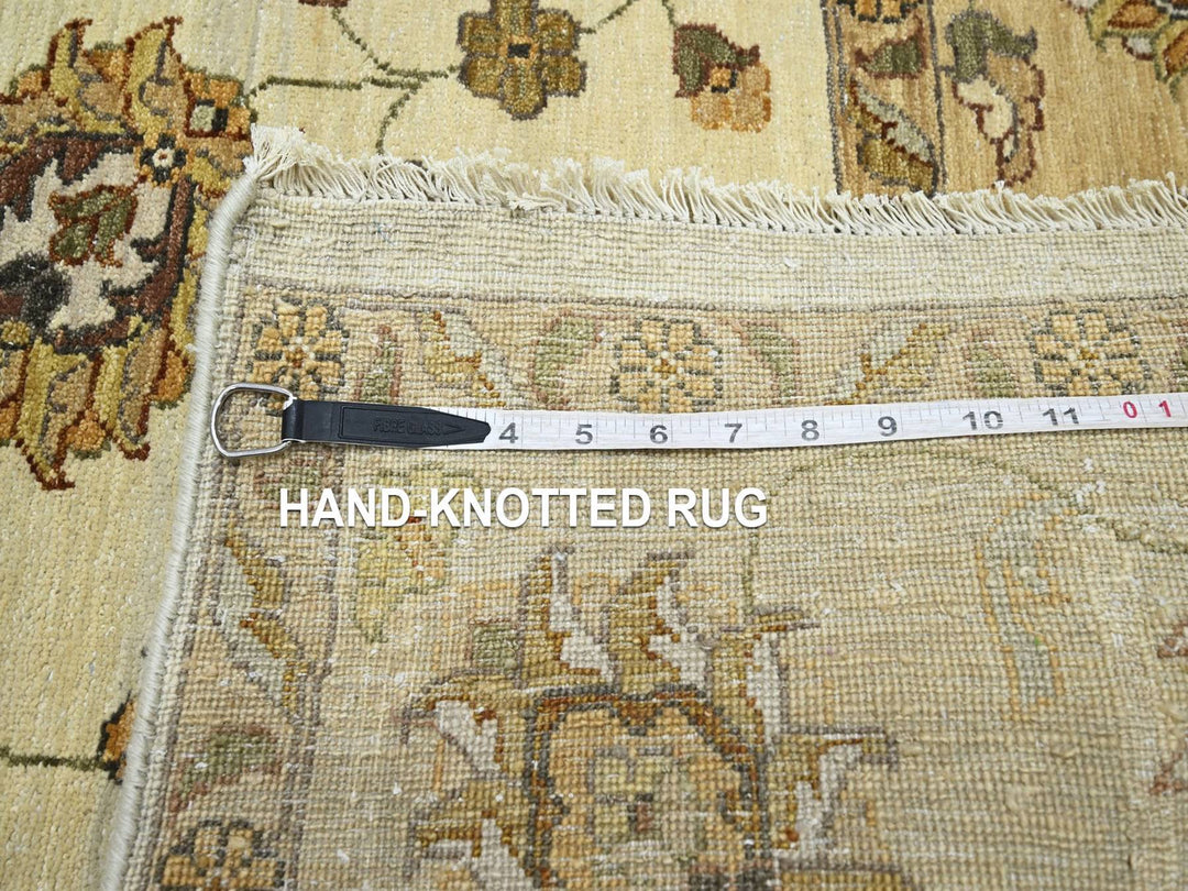 5'6" x 7'11" New Hand Knotted Ivory Wool Rectangle Oriental Rug - MOA10276359