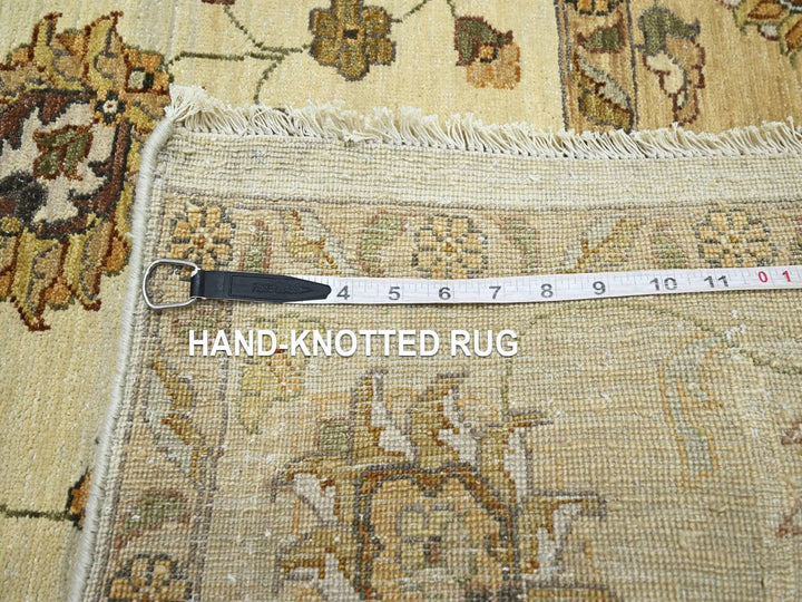 5'6" x 7'11" New Hand Knotted Ivory Wool Rectangle Oriental Rug - MOA10276359