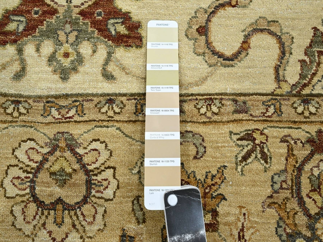 5'8" x 7'10" New Hand Knotted Ivory Wool Rectangle Oriental Rug - MOA10276360