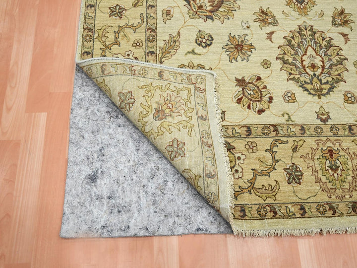 5'6" x 8'1" New Hand Knotted Ivory Wool Rectangle Oriental Rug - MOA10276361