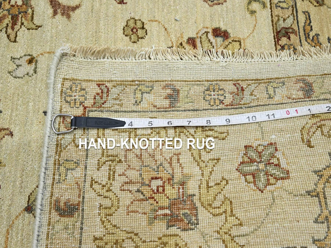 5'6" x 8'1" New Hand Knotted Ivory Wool Rectangle Oriental Rug - MOA10276361