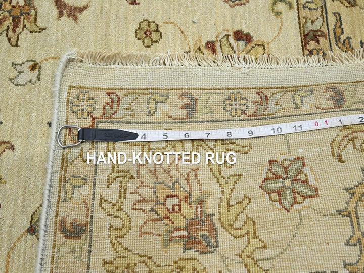 5'6" x 8'1" New Hand Knotted Ivory Wool Rectangle Oriental Rug - MOA10276361