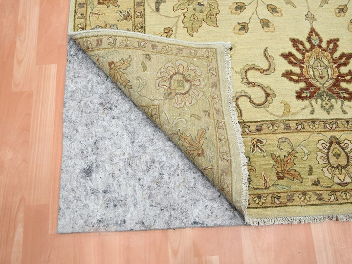 5'5" x 8'1" New Hand Knotted Ivory Wool Rectangle Oriental Rug - MOA10276362