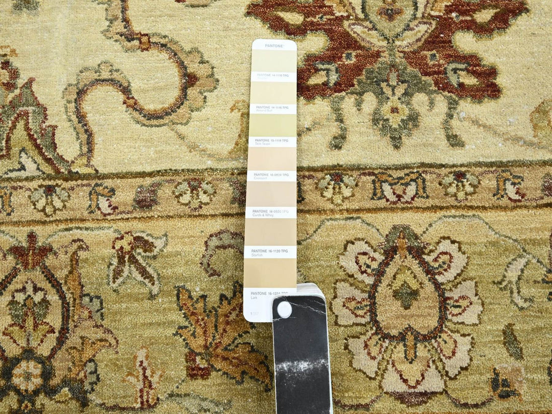 5'5" x 8'1" New Hand Knotted Ivory Wool Rectangle Oriental Rug - MOA10276362