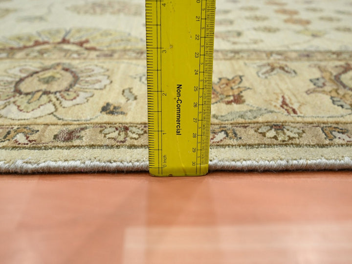 5'5" x 8'1" New Hand Knotted Ivory Wool Rectangle Oriental Rug - MOA10276362