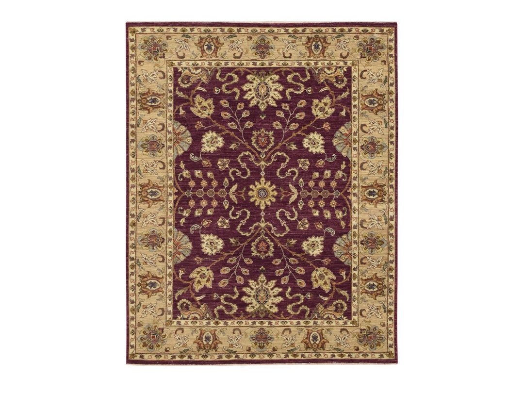 5'1" x 6'5" New Hand Knotted Red Wool Rectangle Oriental Rug - MOA10276364