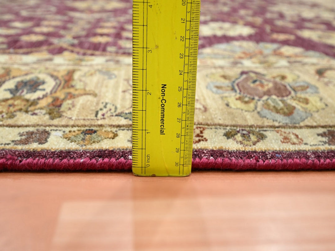 5'1" x 6'5" New Hand Knotted Red Wool Rectangle Oriental Rug - MOA10276364