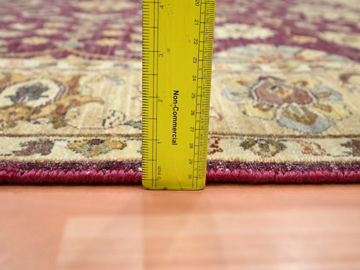 5'1" x 6'5" New Hand Knotted Red Wool Rectangle Oriental Rug - MOA10276364