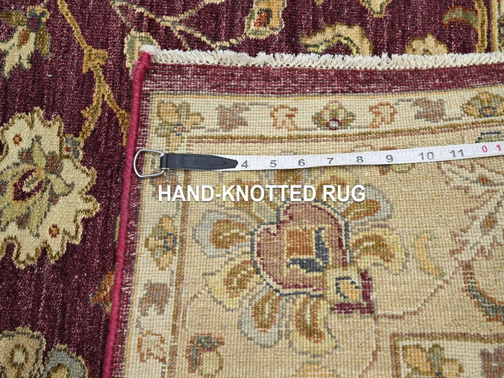 5'1" x 6'5" New Hand Knotted Red Wool Rectangle Oriental Rug - MOA10276364