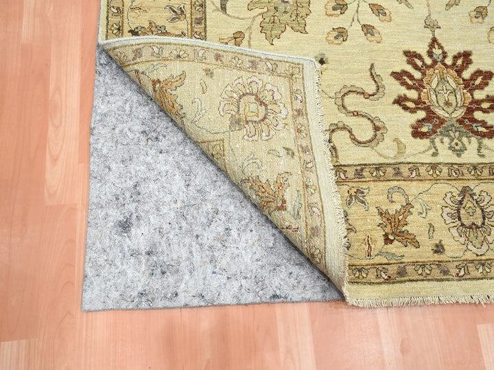 5'5" x 8'4" New Hand Knotted Ivory Wool Rectangle Oriental Rug - MOA10276365