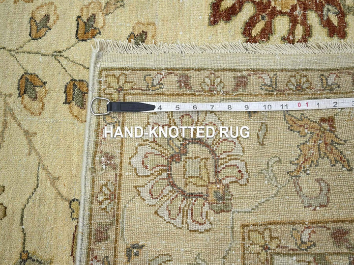 5'5" x 8'4" New Hand Knotted Ivory Wool Rectangle Oriental Rug - MOA10276365