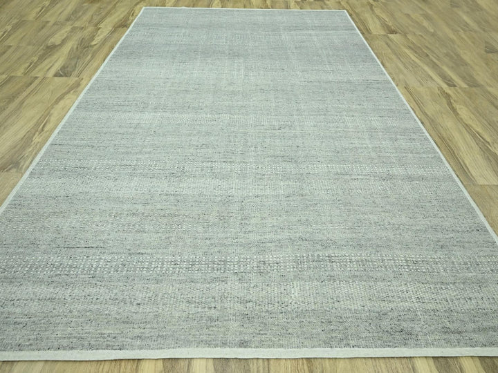 9'11" x 13'9" New Hand Knotted Grey Wool Rectangle Oriental Rug - MOA10276688