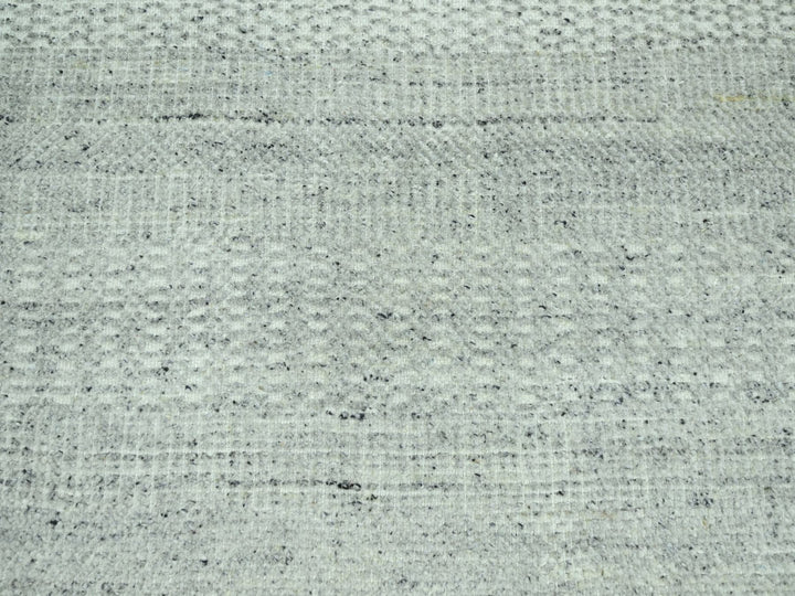 10'1" x 13'9" New Hand Knotted Grey Wool Rectangle Oriental Rug - MOA10276689