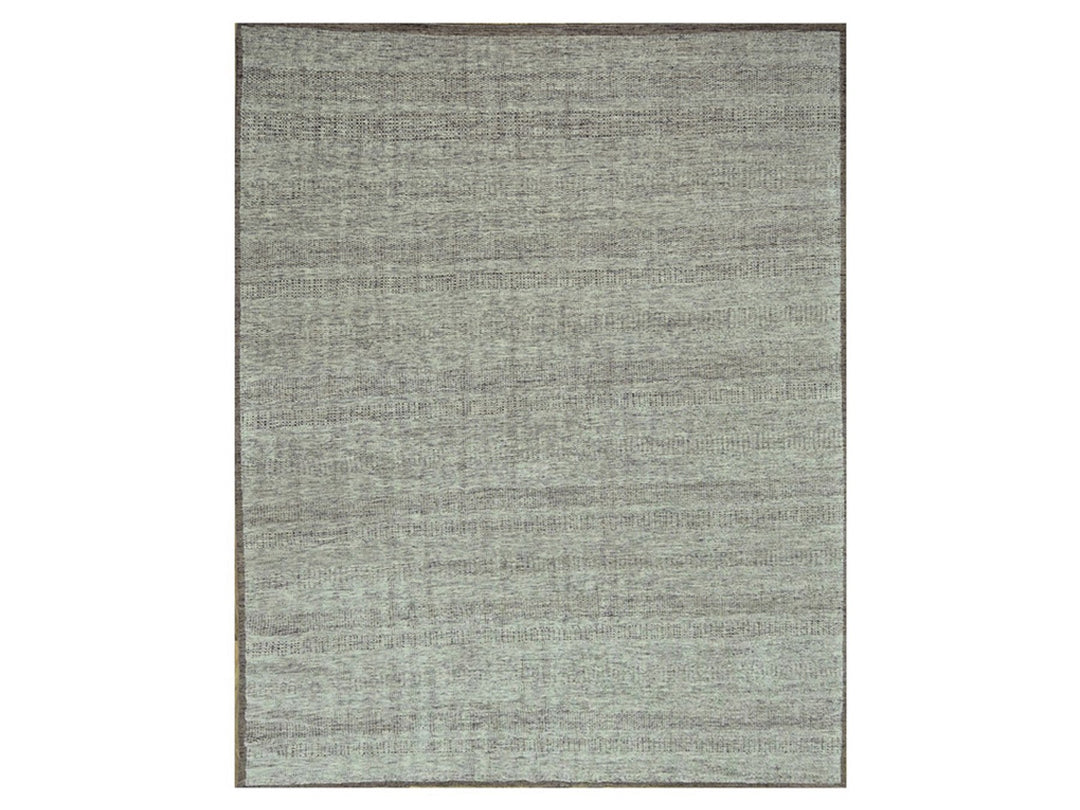 12'1" x 14'11" New Hand Knotted Brown Wool Rectangle Oriental Rug - MOA10276693