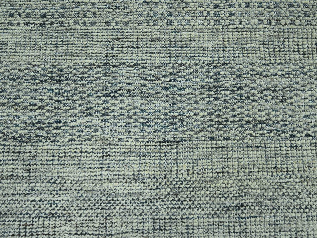 9'0" x 11'8" New Hand Knotted Blue Wool Rectangle Oriental Rug - MOA10276698