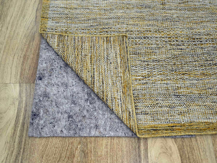 9'11" x 10'0" New Hand Knotted Yellow Wool Square Oriental Rug - MOA10276703