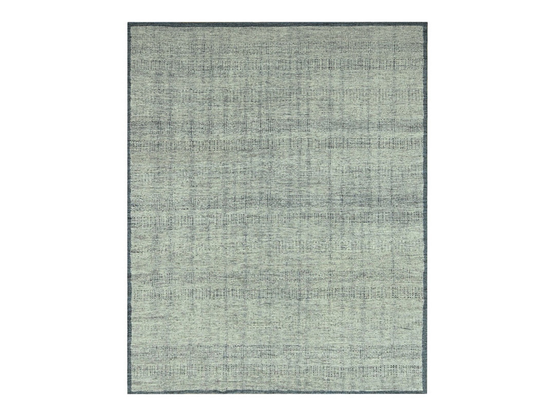 8'2" x 10'0" New Hand Knotted Blue Wool Rectangle Oriental Rug - MOA10276710