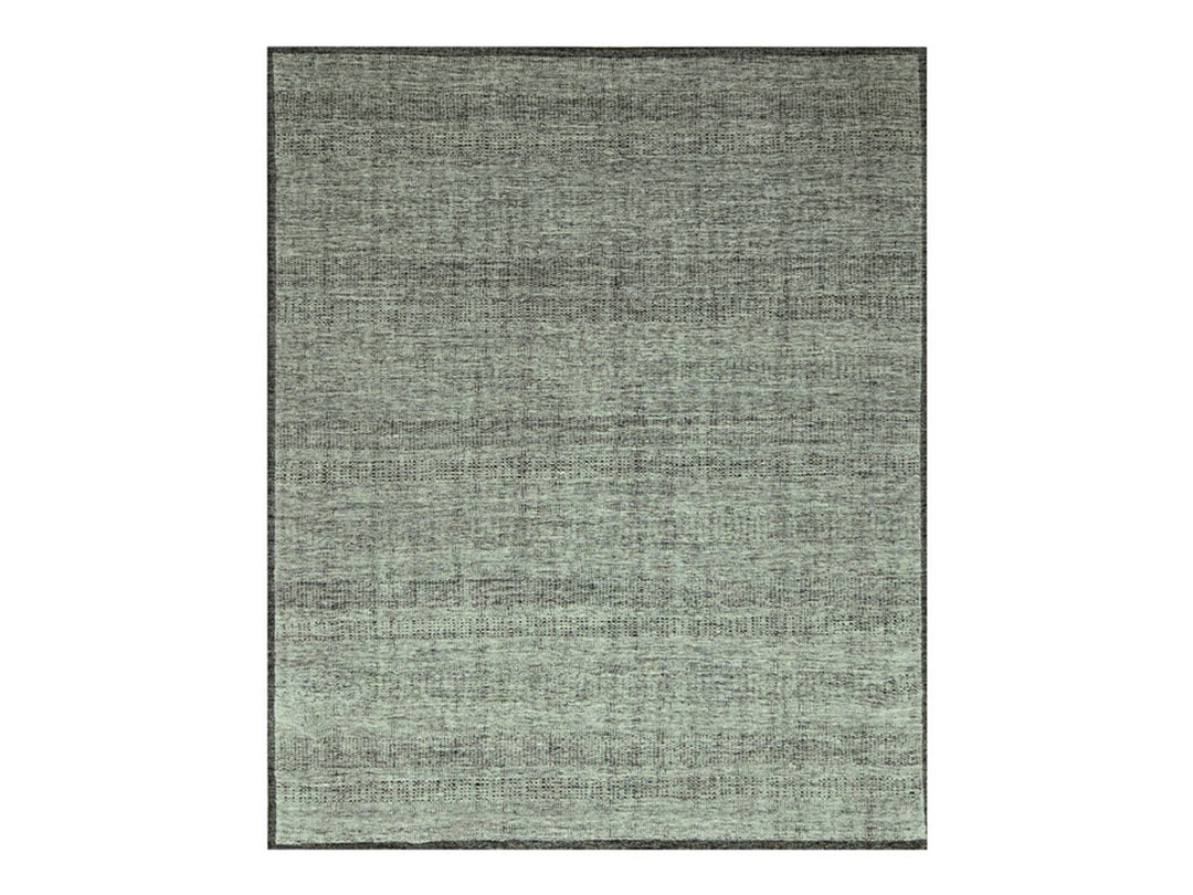 8'3" x 9'11" New Hand Knotted Black Wool Rectangle Oriental Rug - MOA10276711