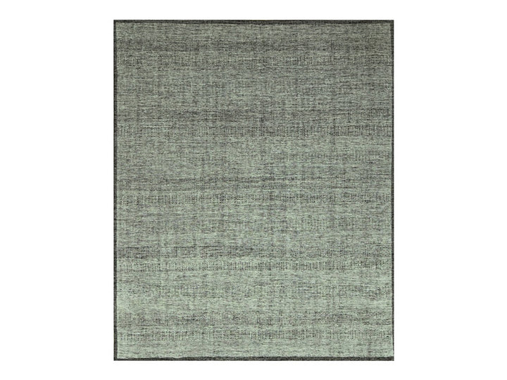 8'3" x 9'11" New Hand Knotted Black Wool Rectangle Oriental Rug - MOA10276711