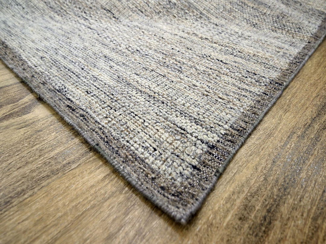 8'3" x 10'1" New Hand Knotted Brown Wool Rectangle Oriental Rug - MOA10276712