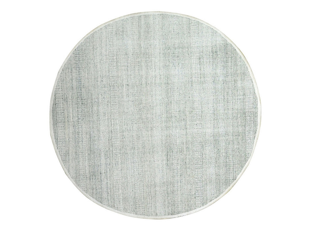 10'0" x 10'1" New Hand Knotted Grey Wool Round Oriental Rug - MOA10276723