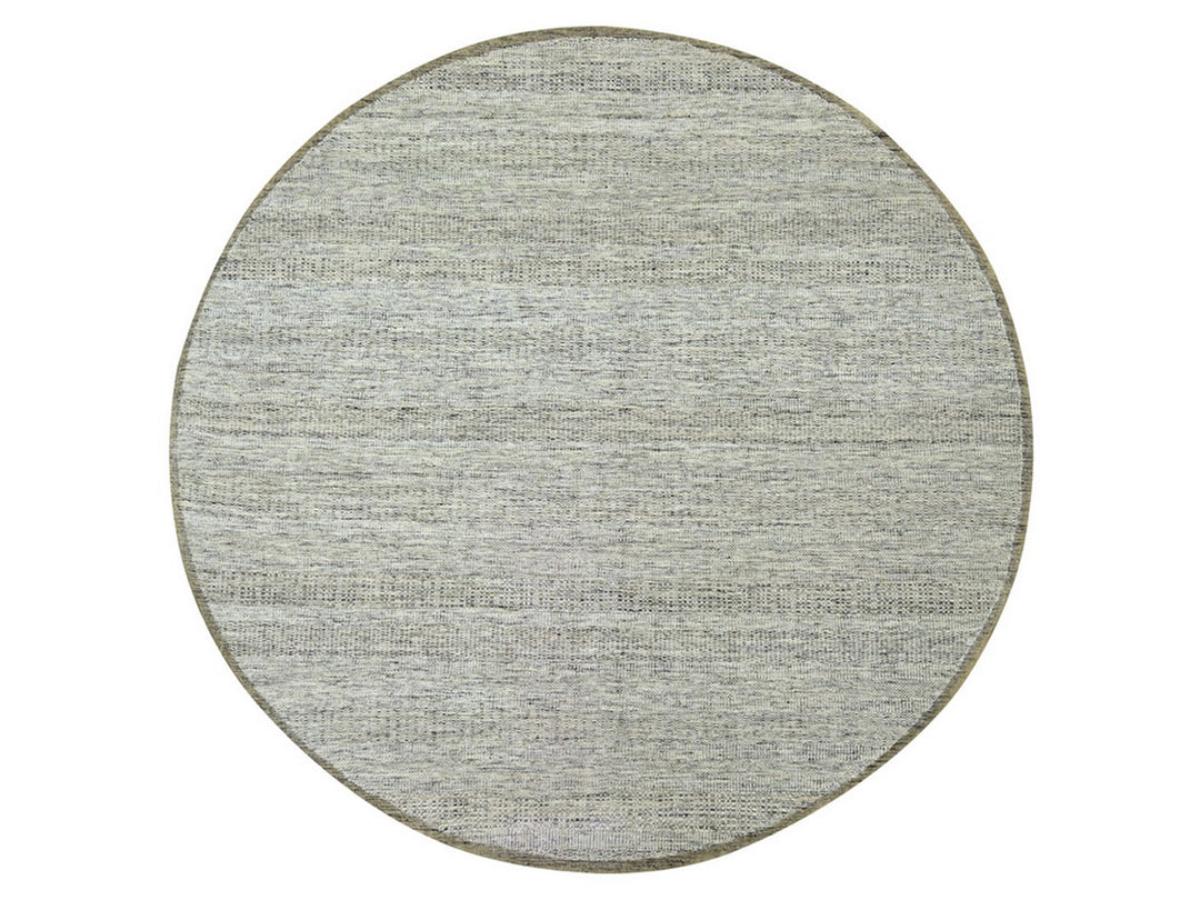 10'0" x 10'1" New Hand Knotted Brown Wool Round Oriental Rug - MOA10276724