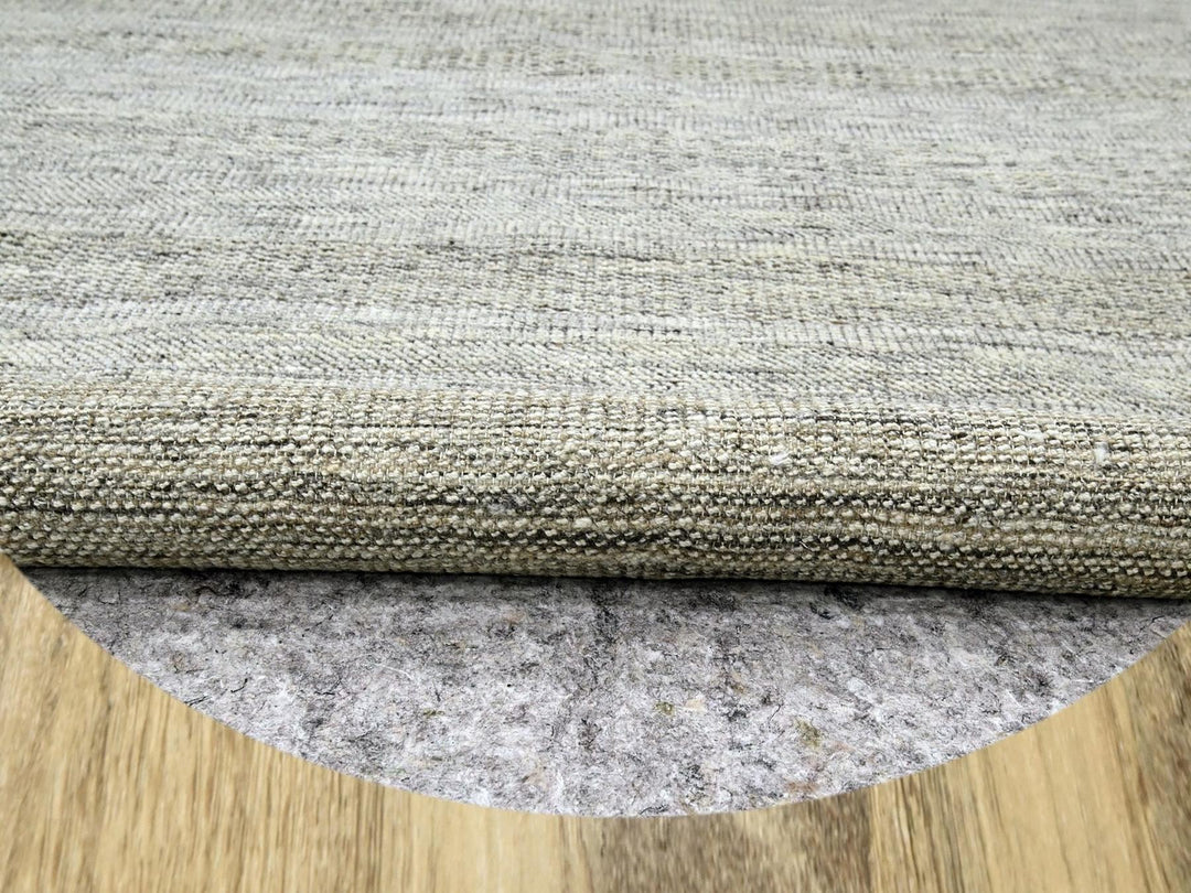 10'0" x 10'1" New Hand Knotted Brown Wool Round Oriental Rug - MOA10276724