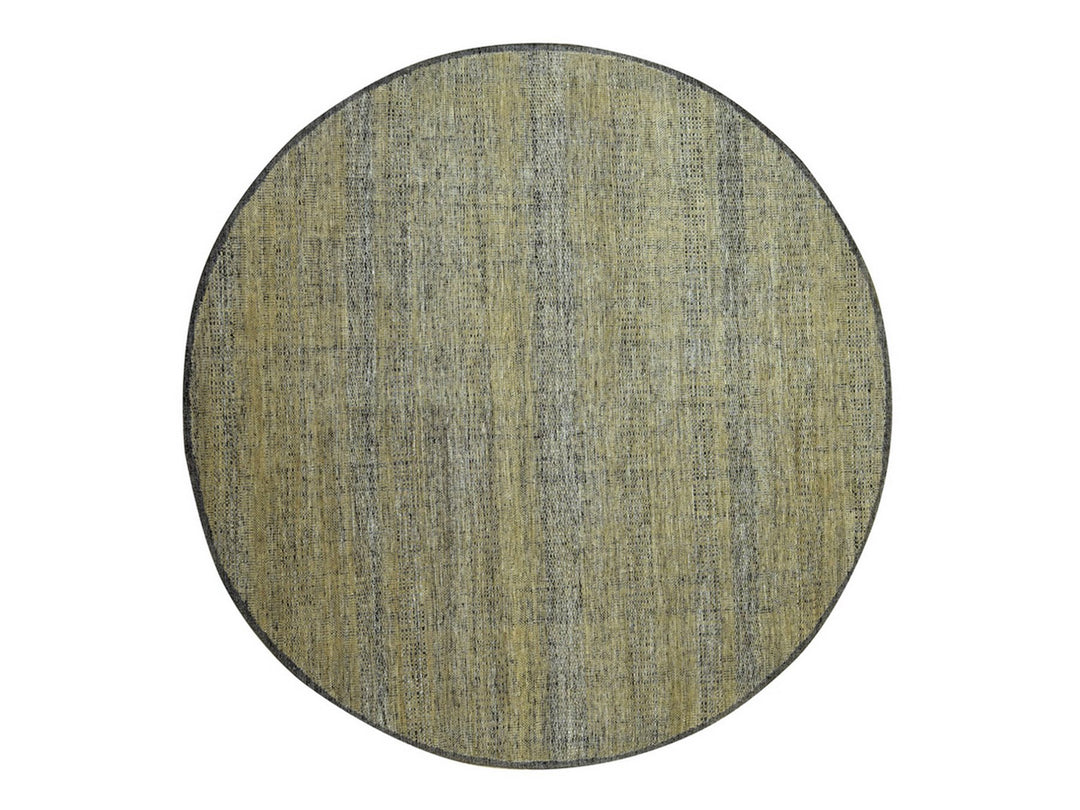 9'11" x 10'0" New Hand Knotted Brown Wool Round Oriental Rug - MOA10276725
