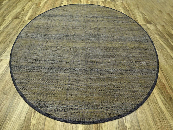 9'11" x 10'0" New Hand Knotted Brown Wool Round Oriental Rug - MOA10276725