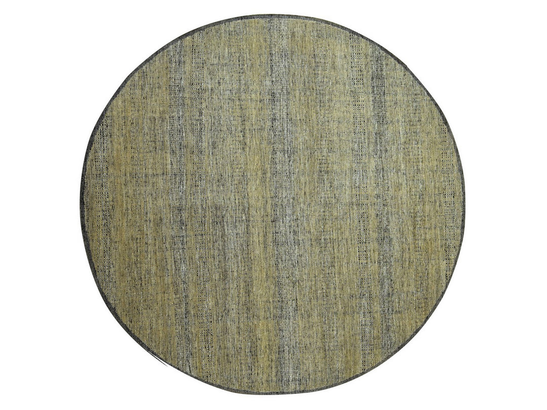 11'10" x 11'11" New Hand Knotted Brown Wool Round Oriental Rug - MOA10276726