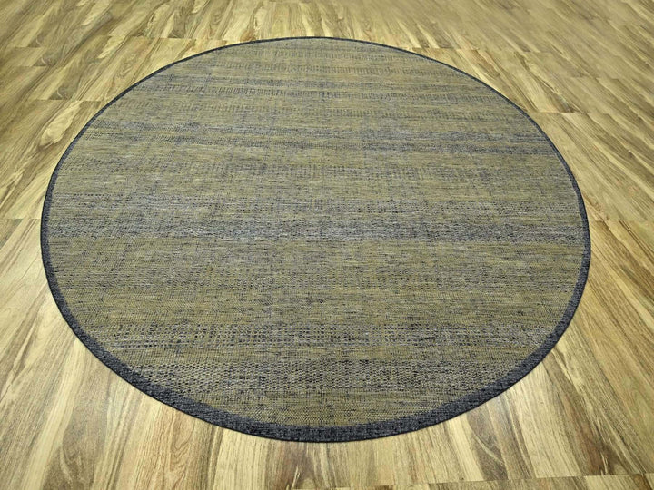 11'10" x 11'11" New Hand Knotted Brown Wool Round Oriental Rug - MOA10276726