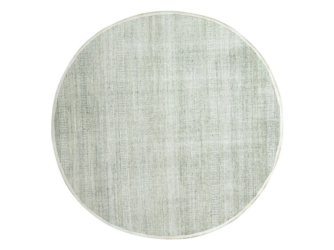 12'0" x 12'1" New Hand Knotted Grey Wool Round Oriental Rug - MOA10276727
