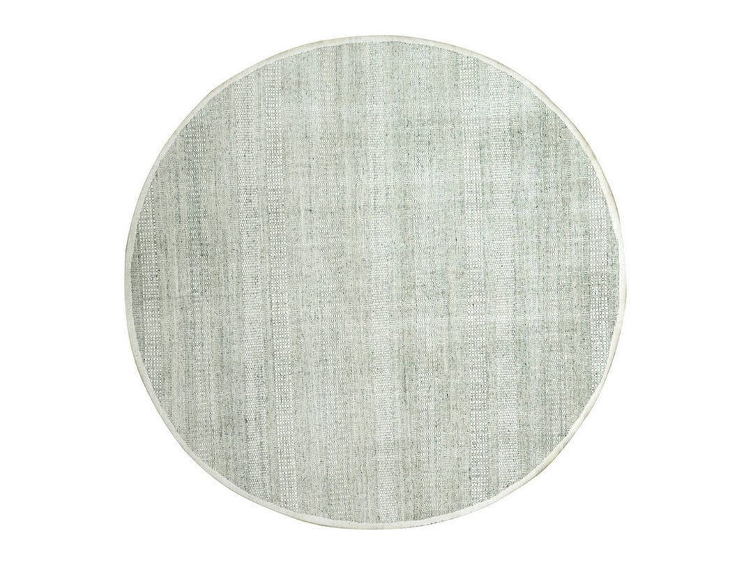 6'0" x 6'1" New Hand Knotted Grey Wool Round Oriental Rug - MOA10276729