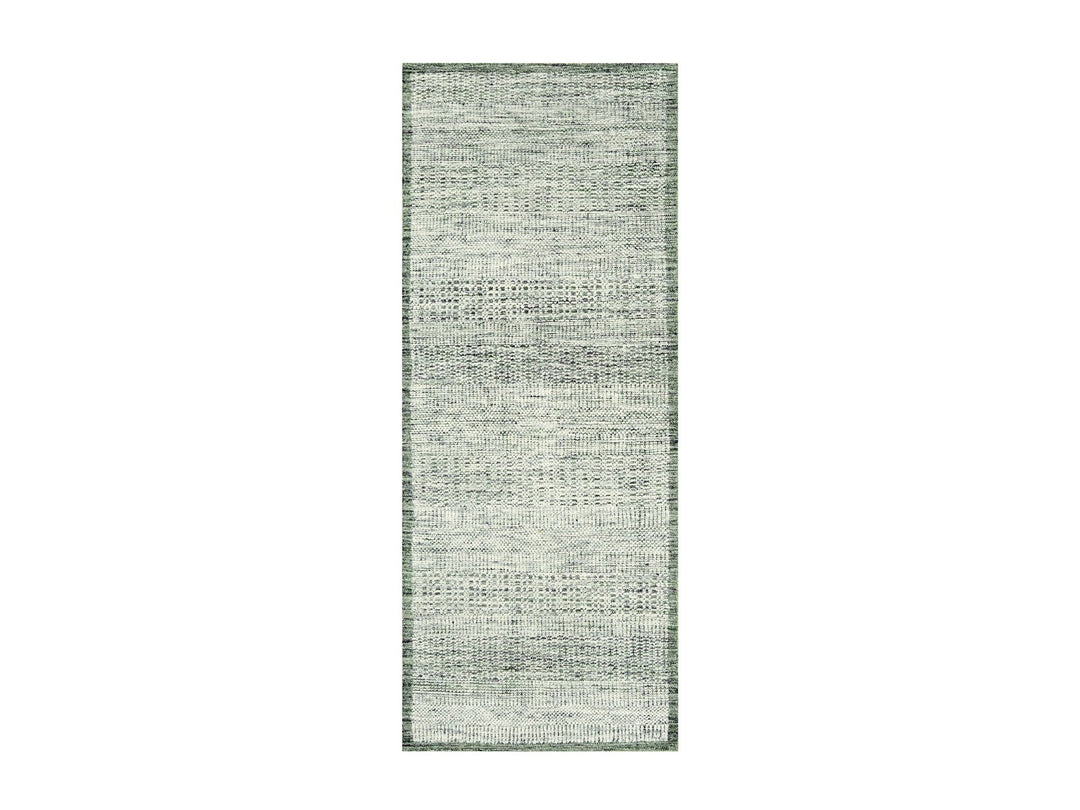 2'6" x 6'0" New Hand Knotted Green Wool Runner Oriental Rug - MOA10276743