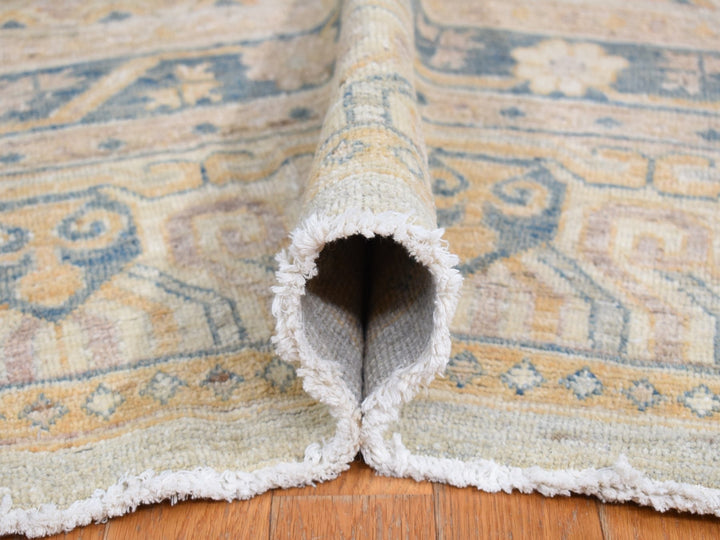 13'0" x 17'7" New Hand Knotted Ivory Wool Rectangle Oriental Rug - MOA10278012