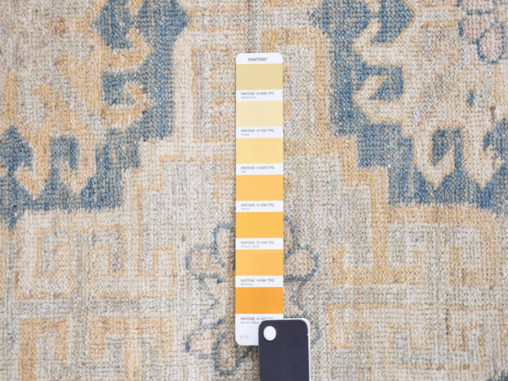 13'0" x 17'7" New Hand Knotted Ivory Wool Rectangle Oriental Rug - MOA10278012