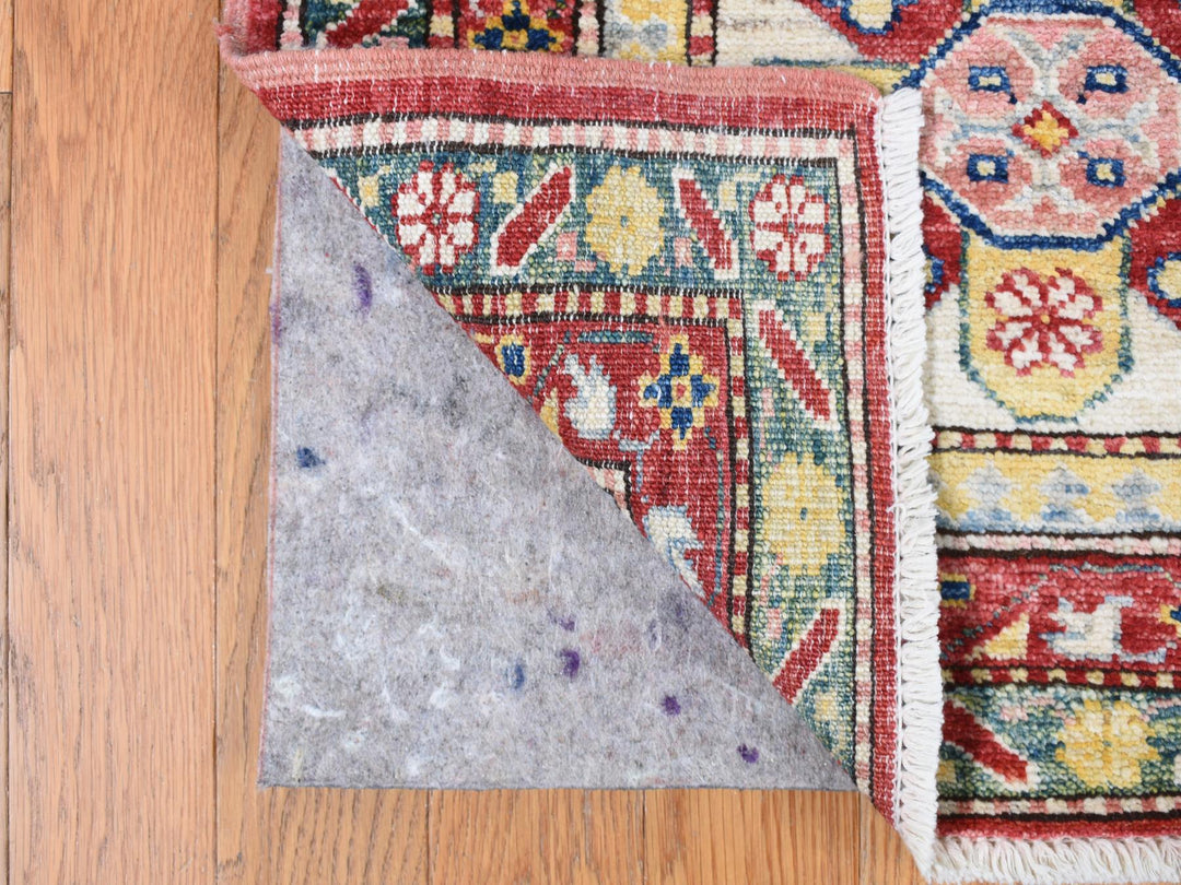 9'0" x 12'0" New Hand Knotted Red Wool Rectangle Oriental Rug - MOA10278082