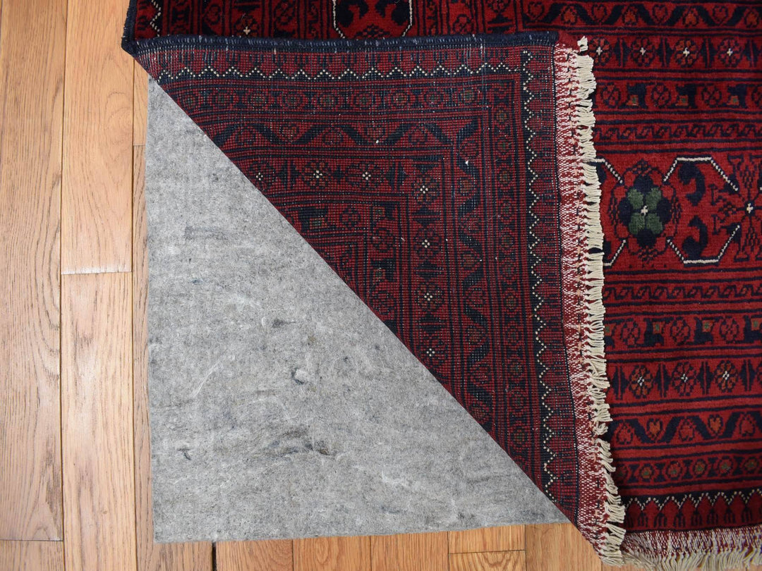 13'1" x 19'9" New Hand Knotted Red Wool Rectangle Oriental Rug - MOA10278157