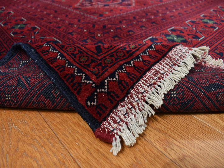 13'1" x 19'9" New Hand Knotted Red Wool Rectangle Oriental Rug - MOA10278157