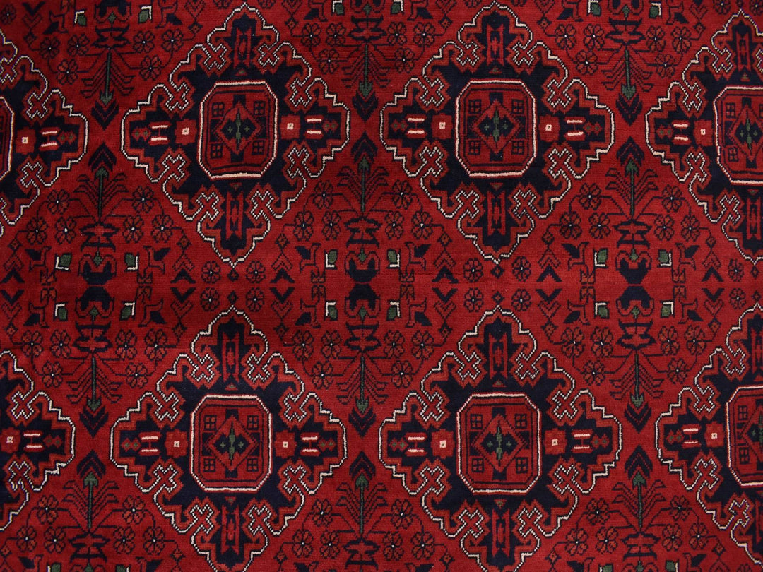 13'1" x 19'9" New Hand Knotted Red Wool Rectangle Oriental Rug - MOA10278157