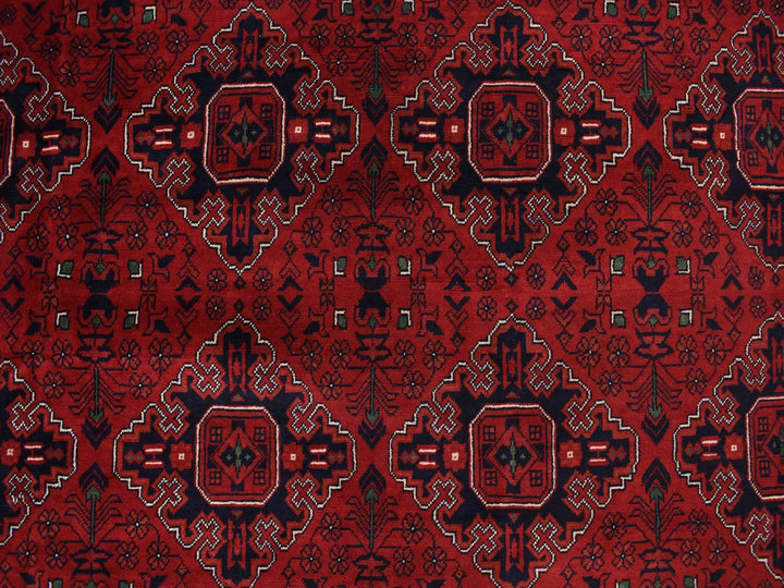 13'1" x 19'9" New Hand Knotted Red Wool Rectangle Oriental Rug - MOA10278157