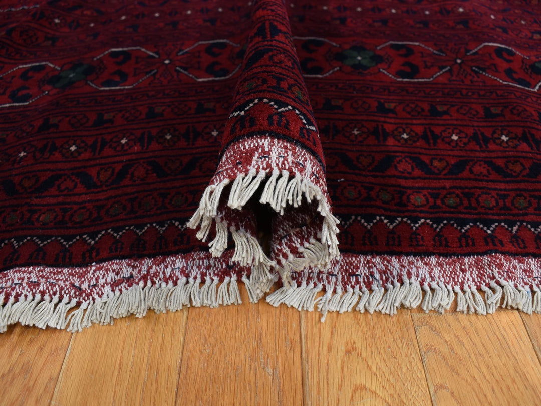 13'1" x 19'9" New Hand Knotted Red Wool Rectangle Oriental Rug - MOA10278157