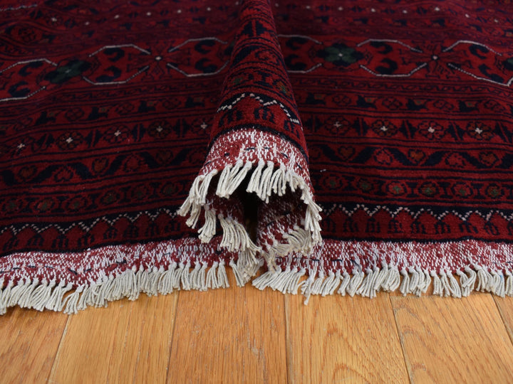 13'1" x 19'9" New Hand Knotted Red Wool Rectangle Oriental Rug - MOA10278157