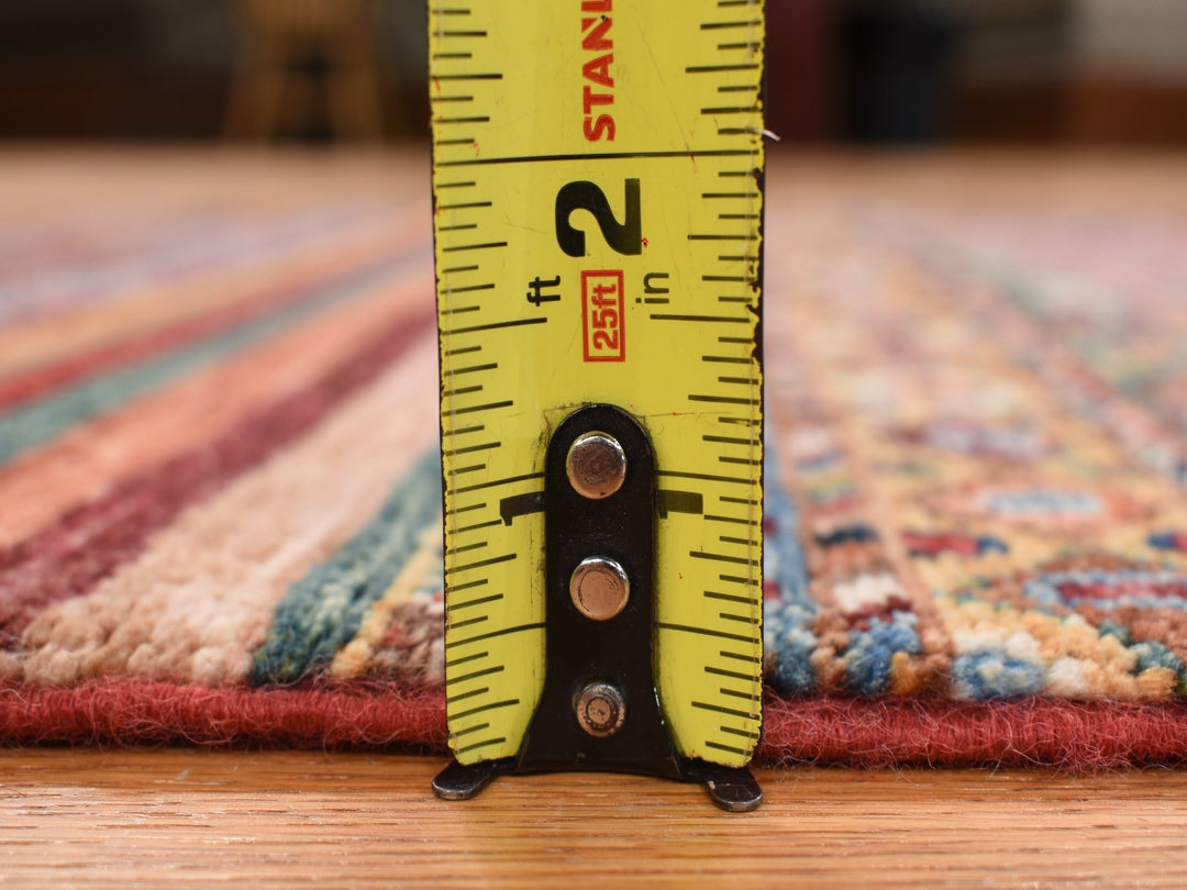 2'10" x 7'10" New Hand Knotted Red Wool Runner Oriental Rug - MOA10278243