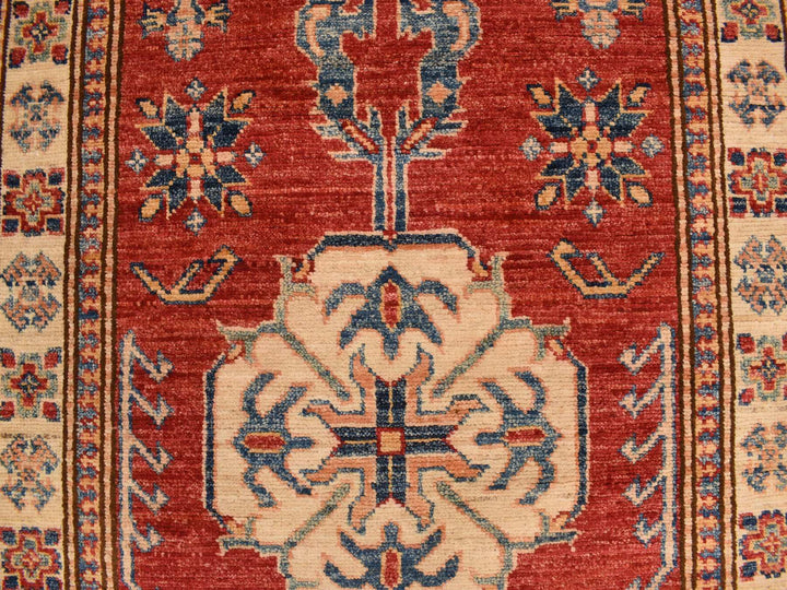 2'7" x 13'1" New Hand Knotted Red Wool Runner Oriental Rug - MOA10278251