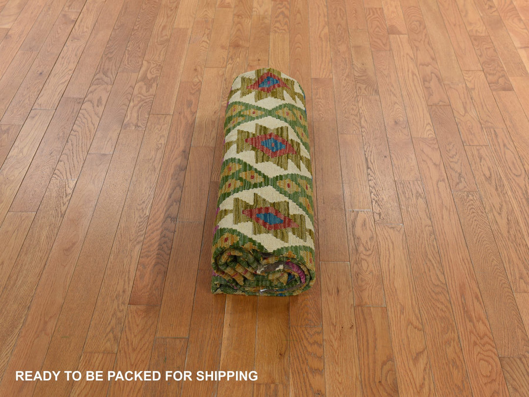 8'2" x 9'6" New Hand Woven Brown Wool Rectangle Oriental Rug - MOA10278343